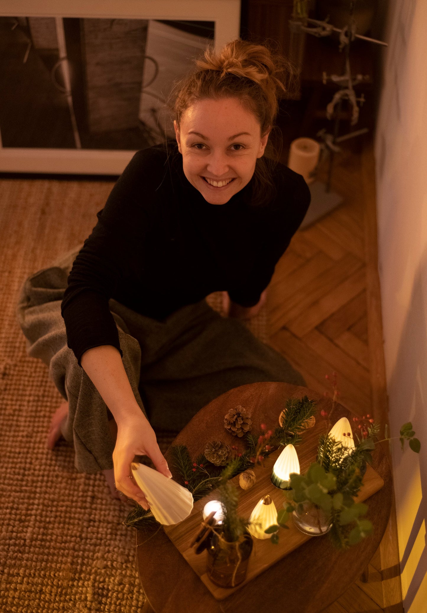 Set od tri bele jelkice