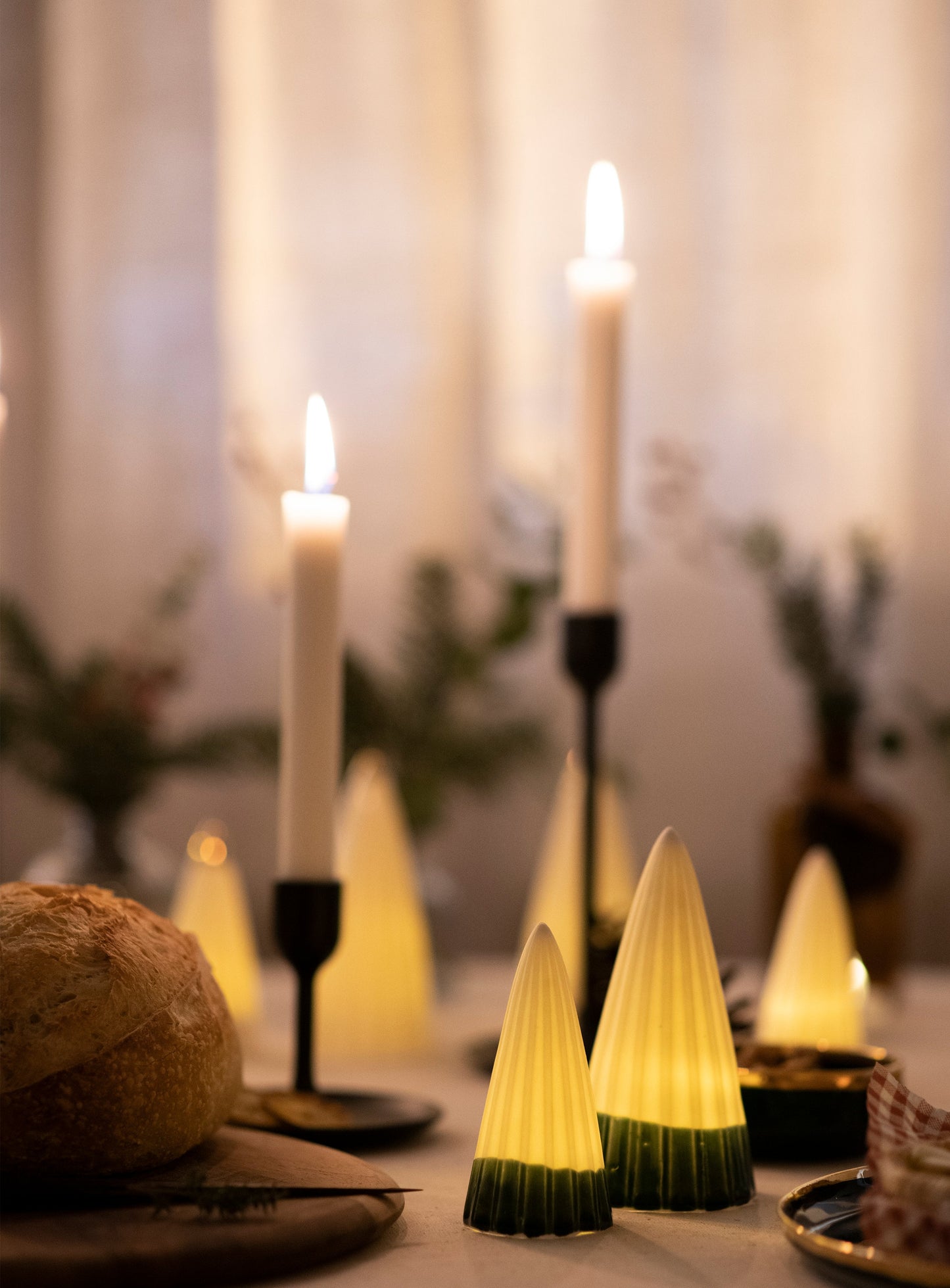 Middle green glowing tree