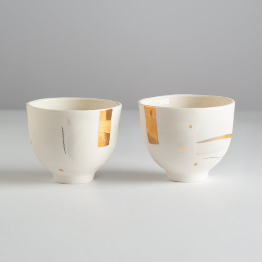 Set of two translucent 140ml Masala cappuccino cups