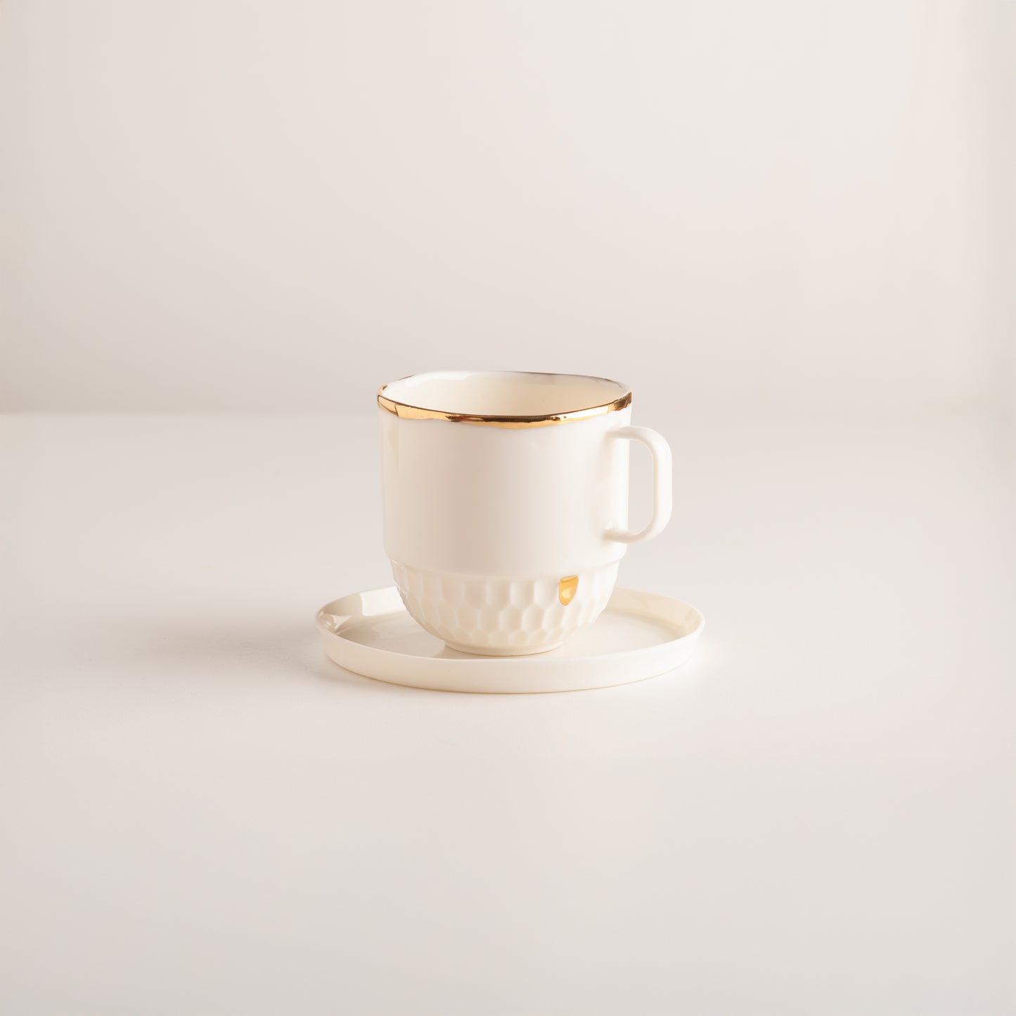 Translucent Roku cup with saucer