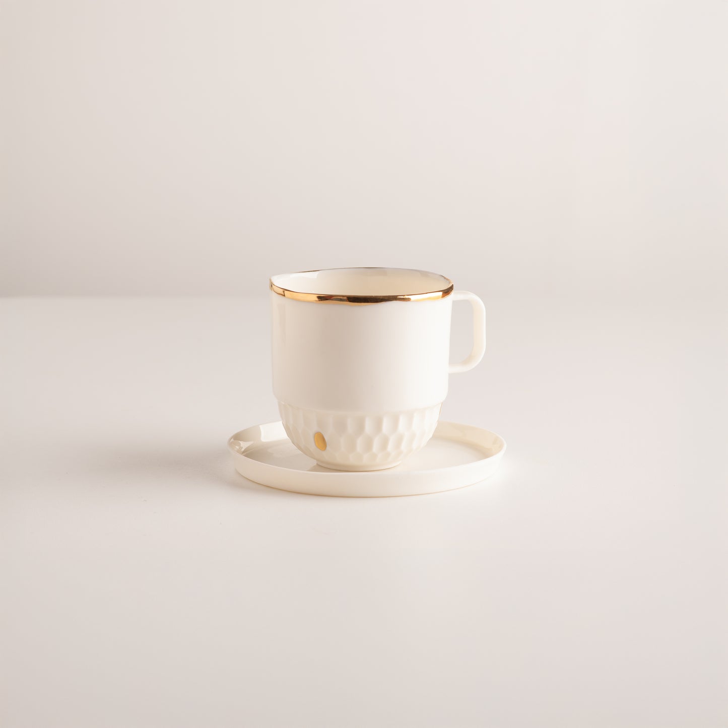 Translucent Roku cup with saucer