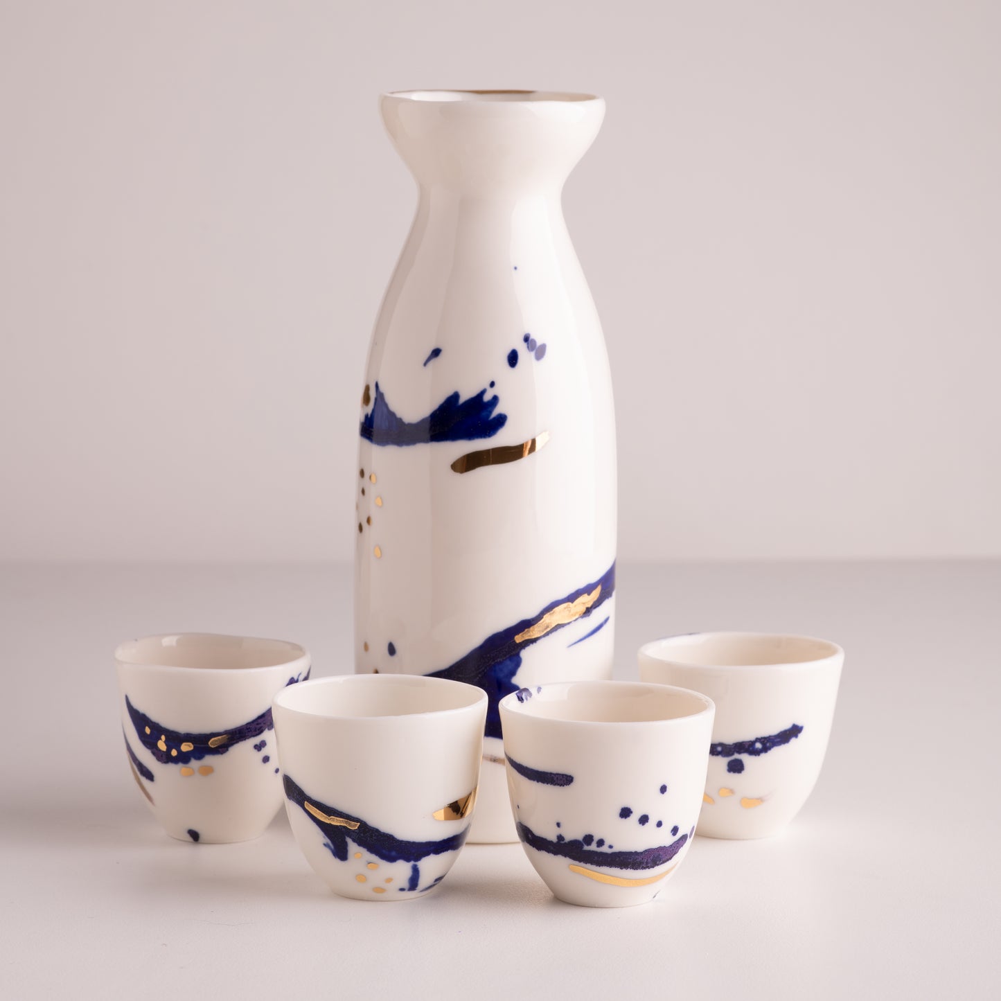 Atlantic Light / 4 rakia cups and pitcher