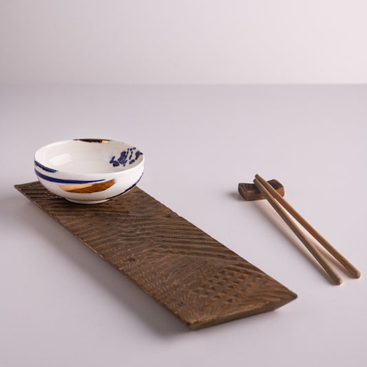 Atlantic sushi set with wooden plate