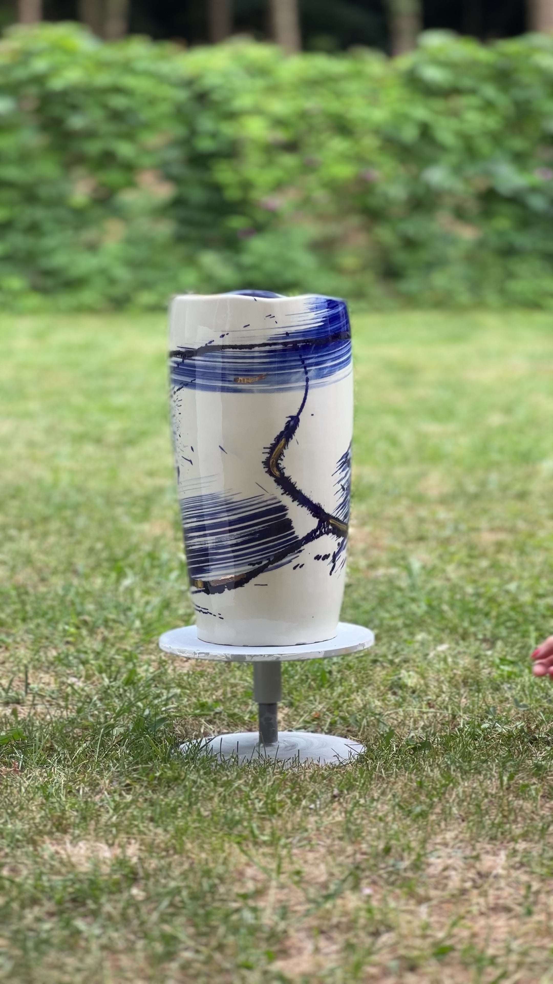 Cobalt vase