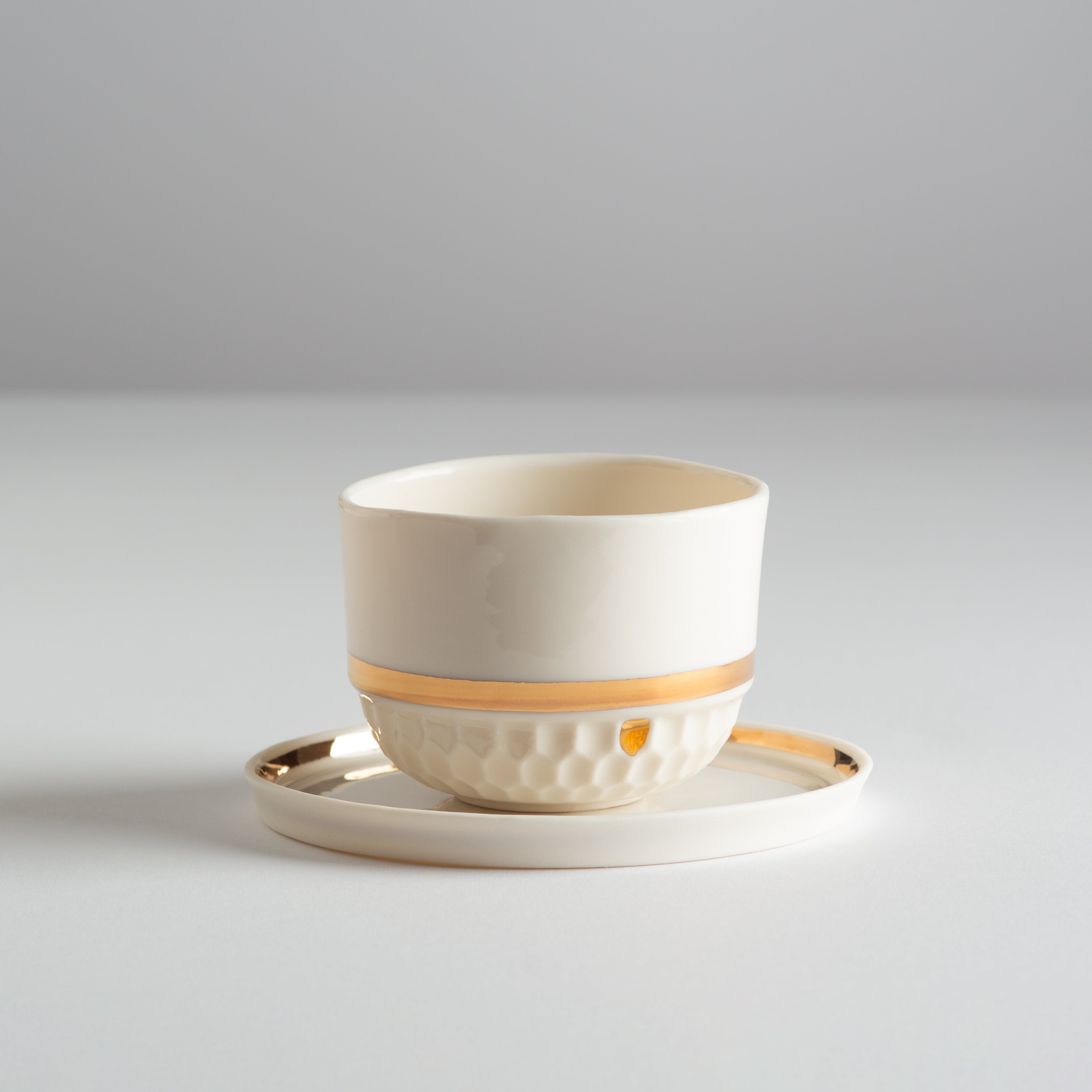 Translucent Roku cup with saucer