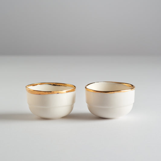 Dve 50ml Lina šolje od prozirnog porcelana